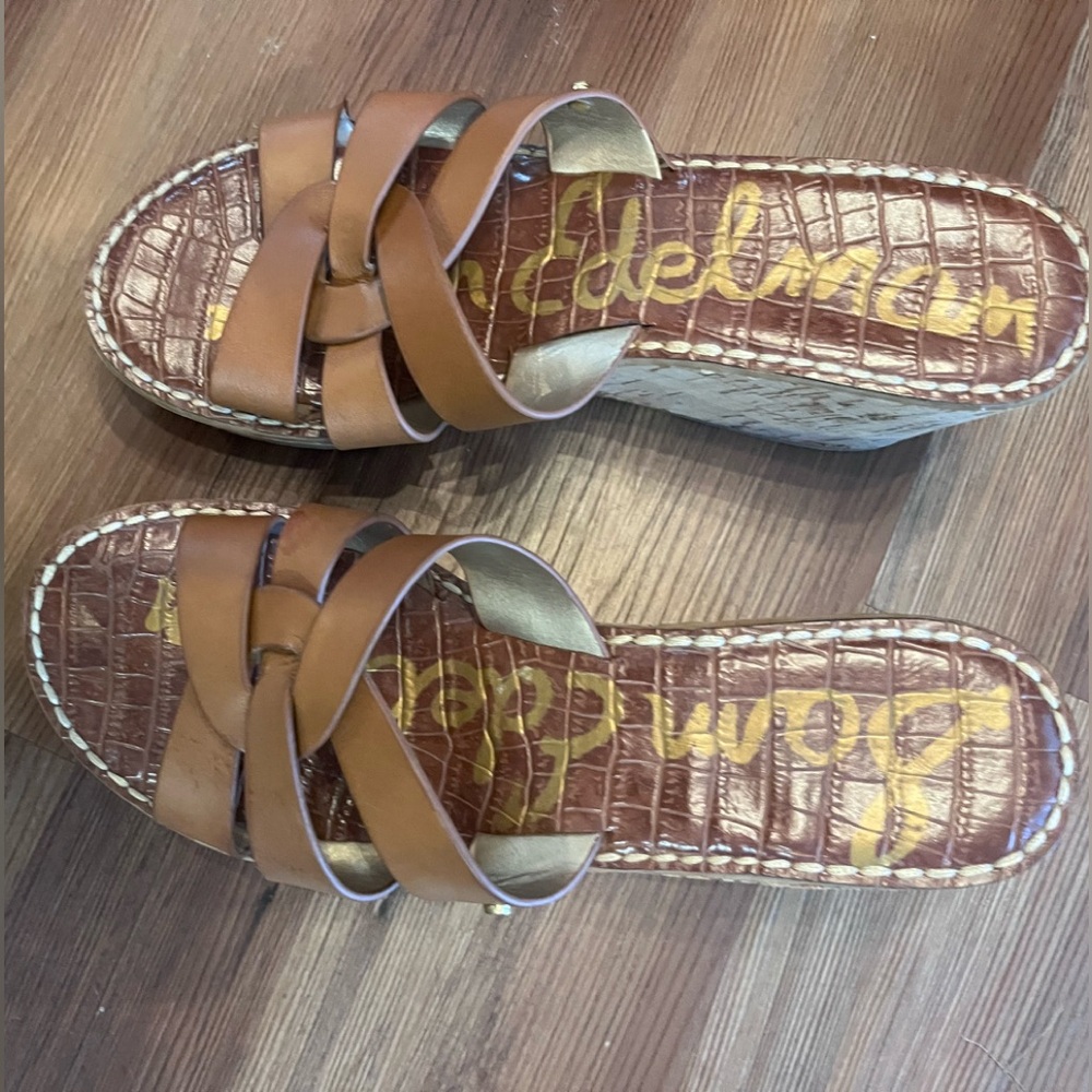 Sam Edelman Brown Wedge Sandals